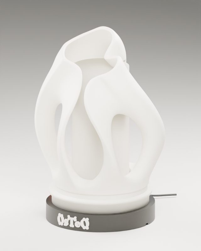 Shell shade lamp with the light off