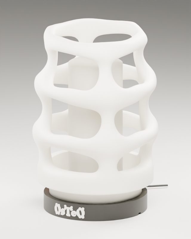 Stack shade lamp with the light off